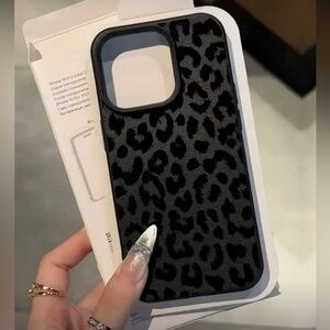 Leopard Print Phone Case - Black - IPHONE 14 PRO MAX
